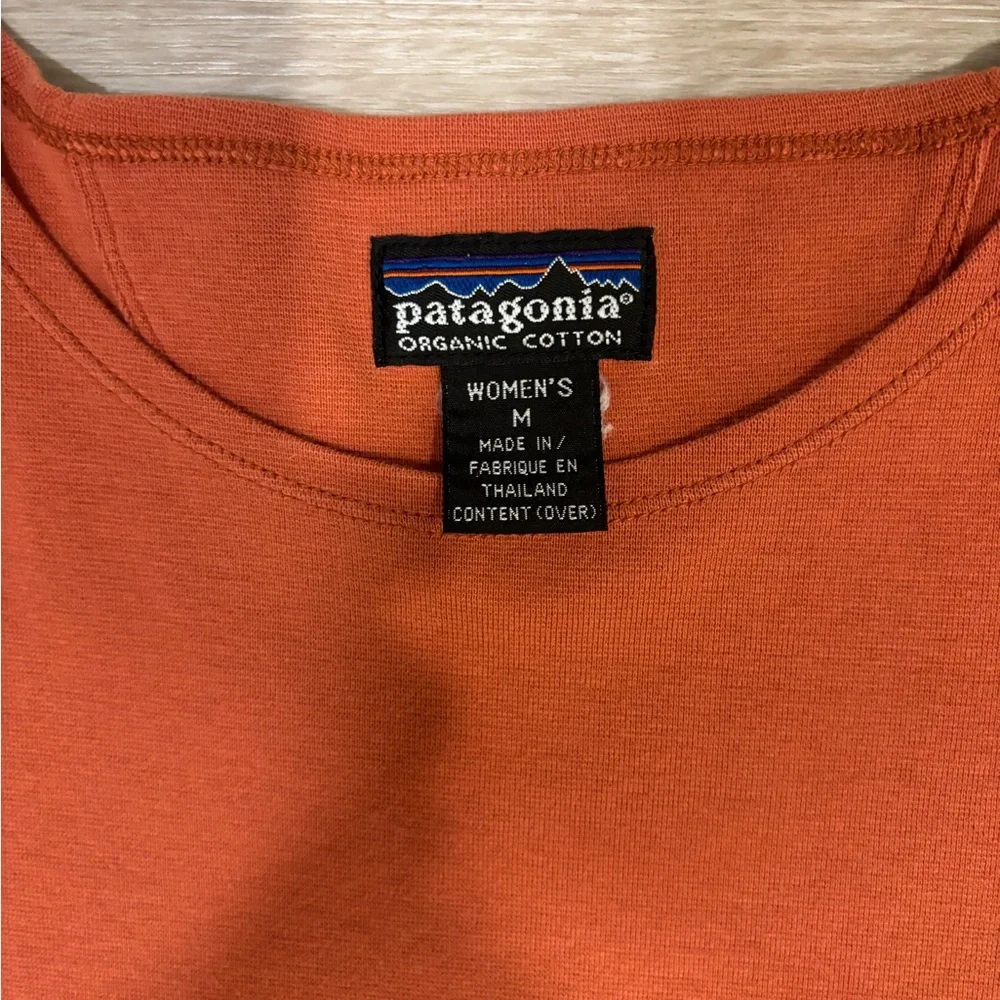Patagonia Organic Cotton Sleeveless Orange Dress Size Medium So Comfortable! - Picture 2 of 4